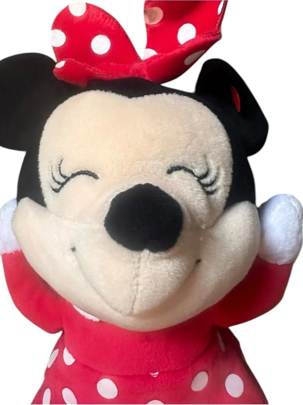 TY Sparkle Minnie Mouse Disney Plush Red Polka Dot Stuffed Animal 5”